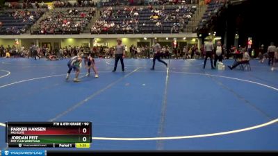 90 lbs Cons. Semi - Parker Hansen, Pali Elite vs Jordan Feit, Feit Club Wrestling