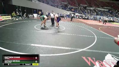 4A-285 lbs Quarterfinal - Nathan Neveau, Pendleton vs Matthew Evans, Astoria