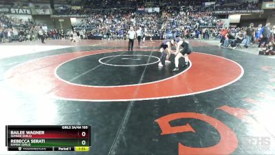 Girls 3A/4A 105 Quarterfinal - Bailee Wagner, Sumner (Girls) vs Rebecca Serati, Kamiak (Girls)