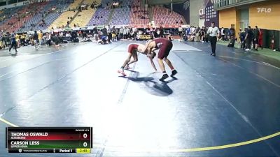 133 lbs Quarterfinal - Thomas Oswald, Augsburg vs Carson Less, Upper Iowa