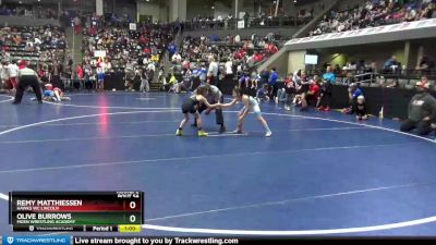 59-64 lbs Round 2 - Olive Burrows, Moen Wrestling Academy vs Remy Matthiessen, Hawks WC Lincoln