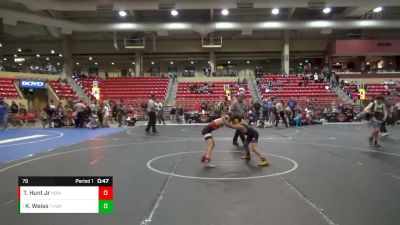 79 lbs 1st Place Match - Kai Weiss, Team Hammer Wrestling Academy vs Taylor Hunt Jr, Nebraska Boyz Wrestling