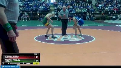 2 - 138 lbs Cons. Semi - William Ayala, Central (Woodstock) vs Tristan Faidley, John Battle