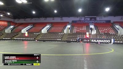 215 lbs Quarterfinals (8 Team) - Liam Jones, Benzie Central HS vs Raman Frye, St Louis HS