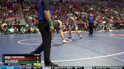 2A-220 lbs 1st Place Match - Nick Reinicke, Dike-New Hartford vs Henry Christensen, Ballard