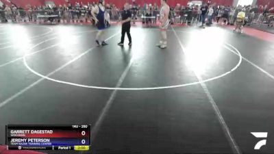 250 lbs Round 1 - Garrett Dagestad, Wisconsin vs Jeremy Peterson, Team Nazar Training Center