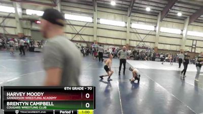 70 lbs Cons. Round 3 - Harvey Moody, Sanderson Wrestling Academy vs Brentyn Campbell, Cougars Wrestling Club