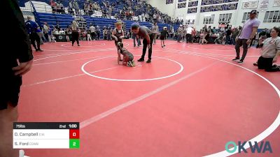 75 lbs Semifinal - Olivia Campbell, Elgin Wrestling vs Saylor Ford, Cowboy Wrestling