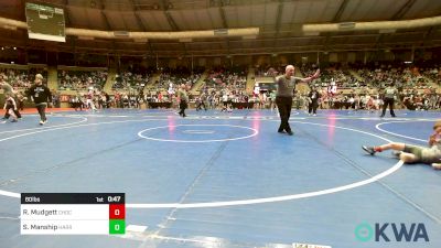 60 lbs Round Of 16 - Rhett Mudgett, Choctaw Ironman Youth Wrestling vs Steven Manship, Harrah Little League Wrestling