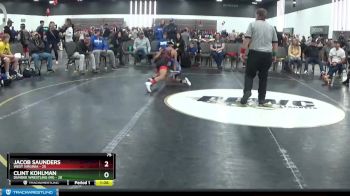 75 lbs Placement Matches (8 Team) - Jacob Saunders, West Virginia vs Clint Kohlman, Dundee Wrestling (MI)