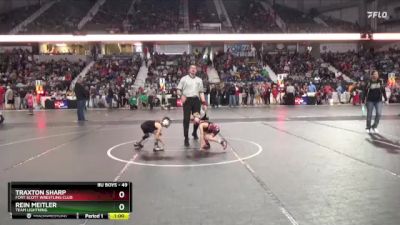 49 lbs Cons. Round 2 - Traxton Sharp, Fort Scott Wrestling Club vs Rein Meitler, Team Lightning