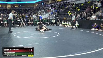 165 lbs Quarterfinal - Ethan McDonald, Indianola vs Peyce McCoy, Dubuque Hempstead