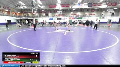 197 lbs Cons. Semi - Rowan Udell, Unattached Iowa State vs Cody Thurston, Lindenwood