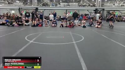 68 lbs Semis (4 Team) - Rocco Creazzo, Grit Mat Club vs Enzo Musiolowski, M2TCNJ