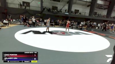 165 lbs Champ. Round 2 - Chaz Ponton, ID vs Rolando Lira, CA