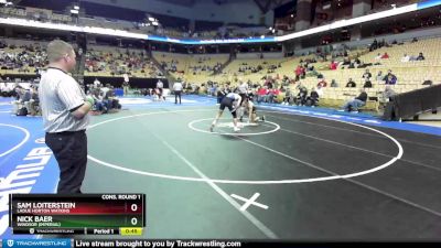 144 Class 3 lbs Cons. Round 1 - Sam Loiterstein, Ladue Horton Watkins vs Nick Baer, Windsor (Imperial)