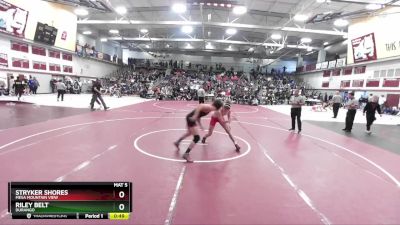 138 lbs Cons. Round 7 - Riley Belt, Durango vs Stryker Shores, Mesa Mountain View