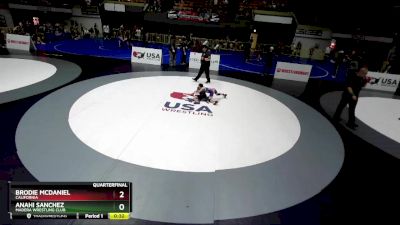 64 lbs Quarterfinal - Anahi Sanchez, Madera Wrestling Club vs Brodie McDaniel, California