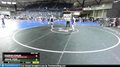 130 lbs Round 5 - Madison Fowler, Thunder Mountain Wrestling Club vs Abigail Doan, Ilwaco Youth Wrestling