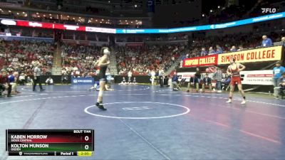 1A-126 lbs Champ. Round 2 - Kaben Morrow, Sioux Central vs Kolton Munson, Ogden