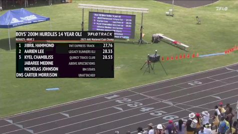 Youth Boys' 200m Hurdles, Prelims 3 - Age 14