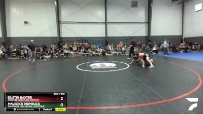 160 lbs Round 2 - Maverick Heimbuck, Scappoose High School Wrestling vs Dustin Baxter, Punisher Wrestling Company