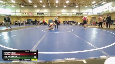 132 lbs Cons. Semi - Wyatt Hole, Carthage Wrestling Club vs Lucas Gideon, Rogue Warrior Wrestling