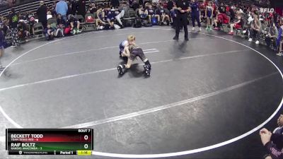 60 lbs Semis & 1st Wrestleback (8 Team) - Raif Boltz, Kansas Anaconda vs Beckett Todd, Team Texas Red