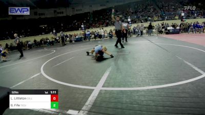 52 lbs Round Of 32 - Louis Littleton, Collinsville Cardinal Youth Wrestling vs Gray Fife, Tecumseh Youth Wrestling