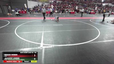 60 lbs Quarterfinal - Jackson Lanser, Port Washington Piranha Wrestl vs Briggs Weber, LAW