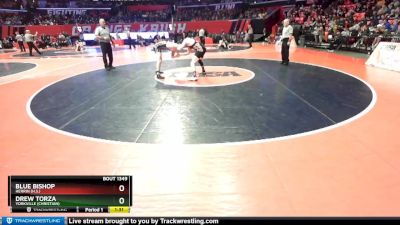 1A 145 lbs Cons. Semi - Blue Bishop, Herrin (H.S.) vs Drew Torza, Yorkville (Christian)