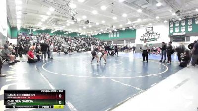 160 lbs Champ. Round 2 - Chelsea Garcia, Sultana vs Sarah Choudhry, Redlands East Valley