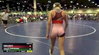 105 lbs Round 3 (8 Team) - Kaylea Mortensen, Wyoming vs Sara Pauls, Head Hunters