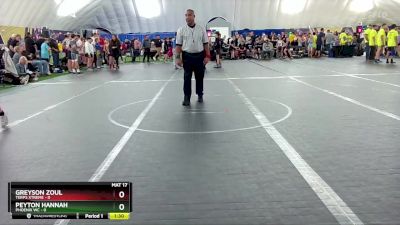 72 lbs Round 1 (8 Team) - Greyson Zoul, Terps Xtreme vs Peyton Hannah, Phoenix WC