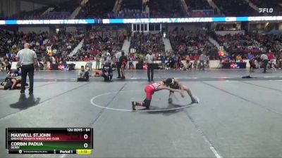 64 lbs Quarterfinal - Corbin Padua, Derby vs Maxwell St.John, Greater Heights Wrestling Club