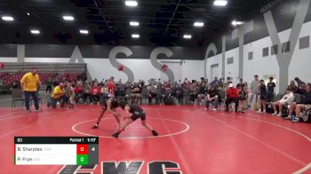 60 lbs Quarterfinals (8 Team) - Braxton Sharples, Junior Terps Xpress (MY) vs Piper Frye, Legacy National