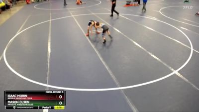 70 lbs Cons. Round 3 - Isaac Morin, Bemidji Wrestling Club vs Mason Olsen, MN Elite Wrestling Club