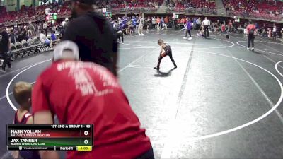 40 lbs Round 3 - Nash Vollan, Falls City Wrestling Club vs Jax Tanner, Norris Wrestling Club