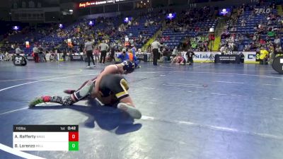 110 lbs Semifinal - Aiden Rafferty, Brookville vs Bryce Lorenzo, Belle Vernon