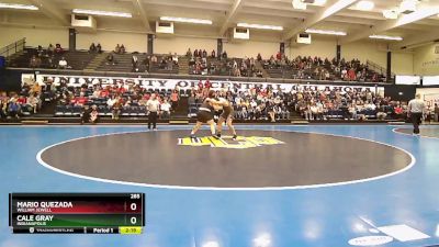 285 lbs Quarterfinal - Mario Quezada, William Jewell vs Cale Gray, Indianapolis