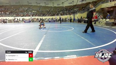 100 lbs Final - Darrell Compton, Elgin Wrestling vs Kale Dennis, Saints Wrestling Club