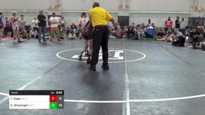 96 lbs Pools - Tyler Sage, Metro All-Stars vs Carson Wissinger, Dayton Bandits - Gray