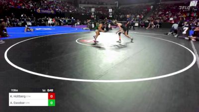 113 lbs Consi Of 16 #1 - Kyle Holtberg, St. Mary`S (SJ) vs Adrian Escobar, Canoga Park (LA)