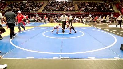 46 lbs Rr Rnd 2 - Benaiah Simmons, Tulsa Blue T Panthers vs Kimber Bryson, Perkins