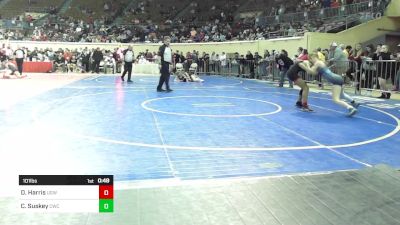 101 lbs Consolation - Dakota Harris, Union Girls JH vs Cambry Suskey, Claremore Wrestling Club