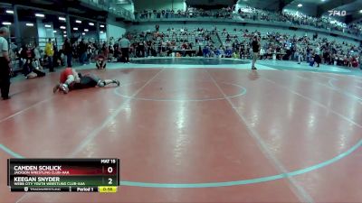 165 lbs Quarterfinal - Keegan Snyder, Webb City Youth Wrestling Club-AAA vs Camden Schlick, Jackson Wrestling Club-AAA