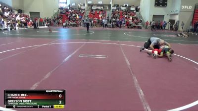 60 lbs Quarterfinal - Charlie Bell, Oak Grove Youth vs Greyson Britt, Tennessee Valley Wrestling