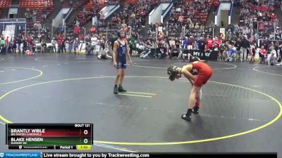 70 lbs Champ. Round 2 - Blake Hensen, Dundee WC vs Brantly Wible, Big Rapids Cardinals