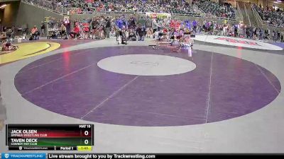 100 lbs Semifinal - Jack Olsen, Umpqua Wrestling Club vs Taven Deck, Cowboy Mat Club