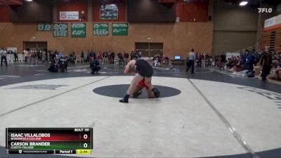 184 lbs Cons. Round 2 - Carson Brander, Cuesta College vs Isaac Villalobos, Bakersfield College